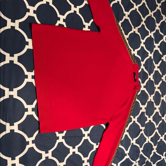 Fendi Red Sweater with Brown Accents